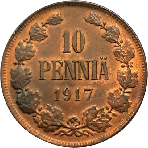 1.83. II. Miklós 10 penni 1917 2000 Ft