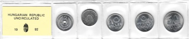2.06. Filléres fóliás sor 1992 3000 Ft