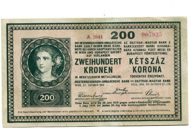 2.12. 200 korona 1918 10000 Ft
