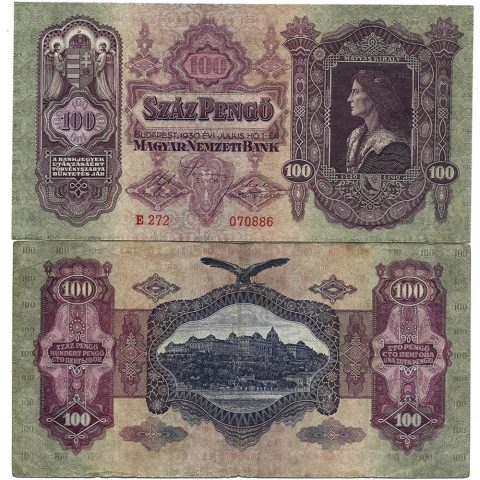 2.15. 100 pengő 1930 600 Ft