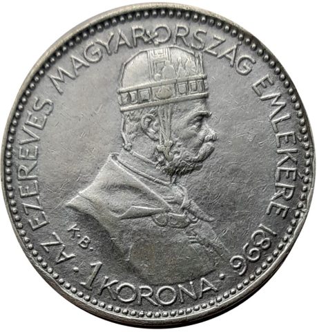 6.03. Millenniumi 1 korona 1896. 8000 Ft
