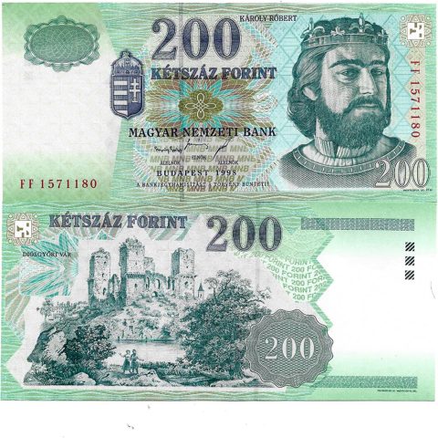 6.29. 200 forintok 1998. Sorszámlövető. UNC 4000 Ft
